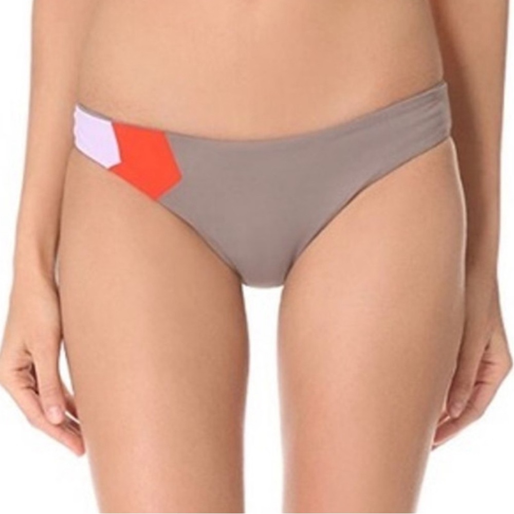 New L*Space bikini bottom two tone seamless cheeky womens sz xs low rise